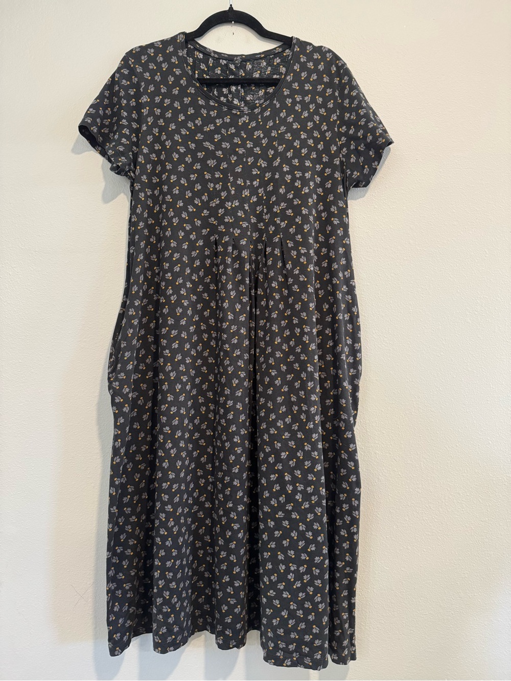 Gudrun Sjoden FLAW Floral Short-Sleeve Organic Cotton Midi Dress Cottagecore M